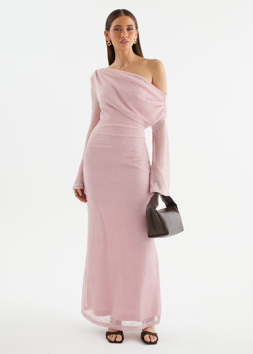 Luisa Drop Shoulder Maxi Dress - Pink Gingham & Heels Luisa Drop Shoulder Maxi Dress - Pink Gingham & Heels