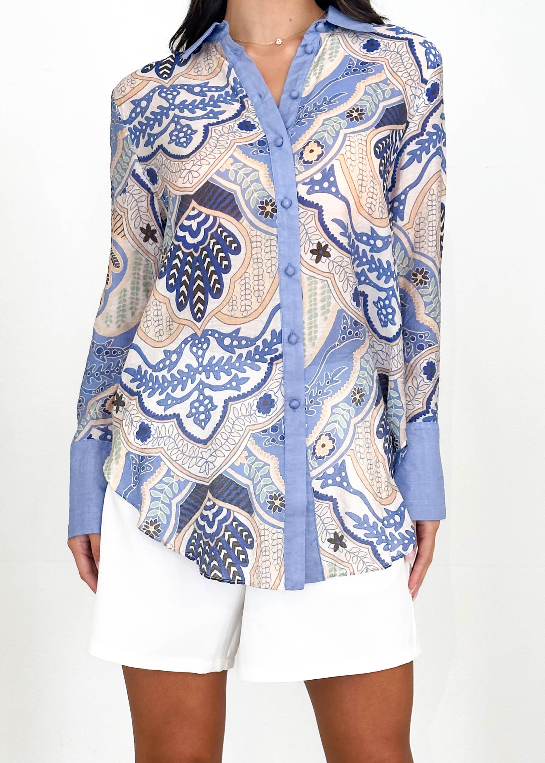 Gallet Shirt - Periwinkle Paisley