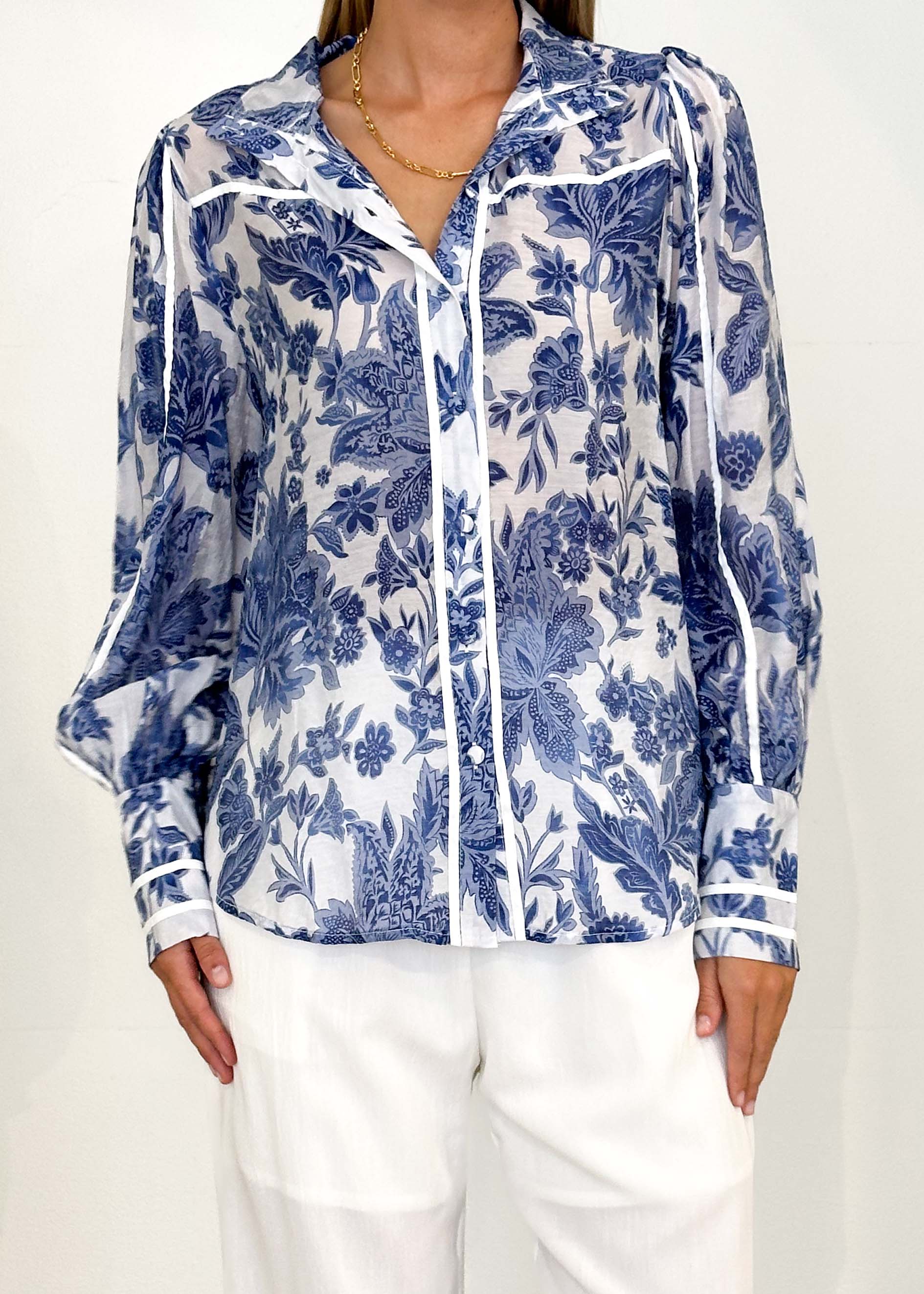 Velari Shirt - Blue Oriental