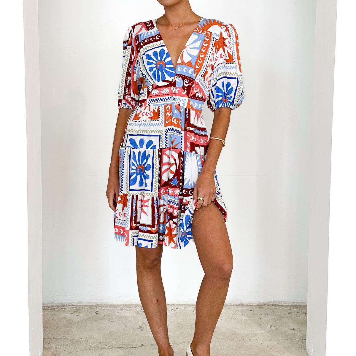Jayna Dress in Cinched Blue main image 0