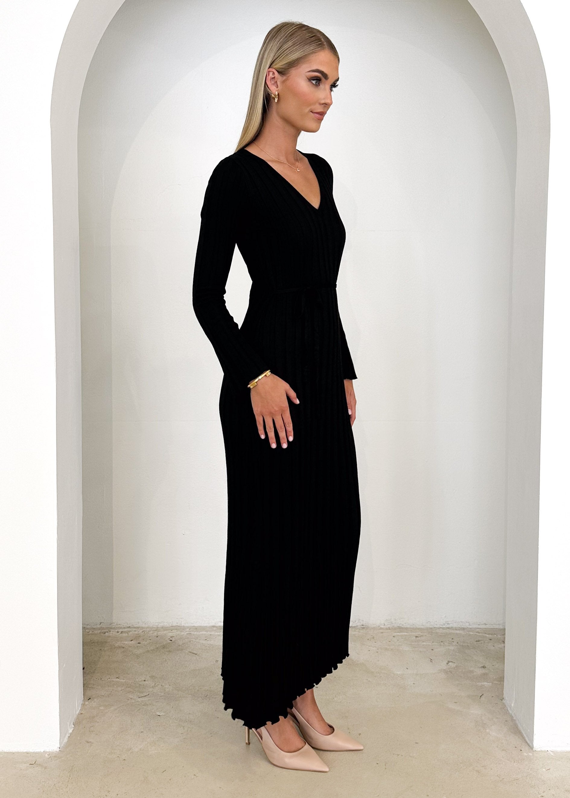 Jelsoe Knit Midi Dress - Black