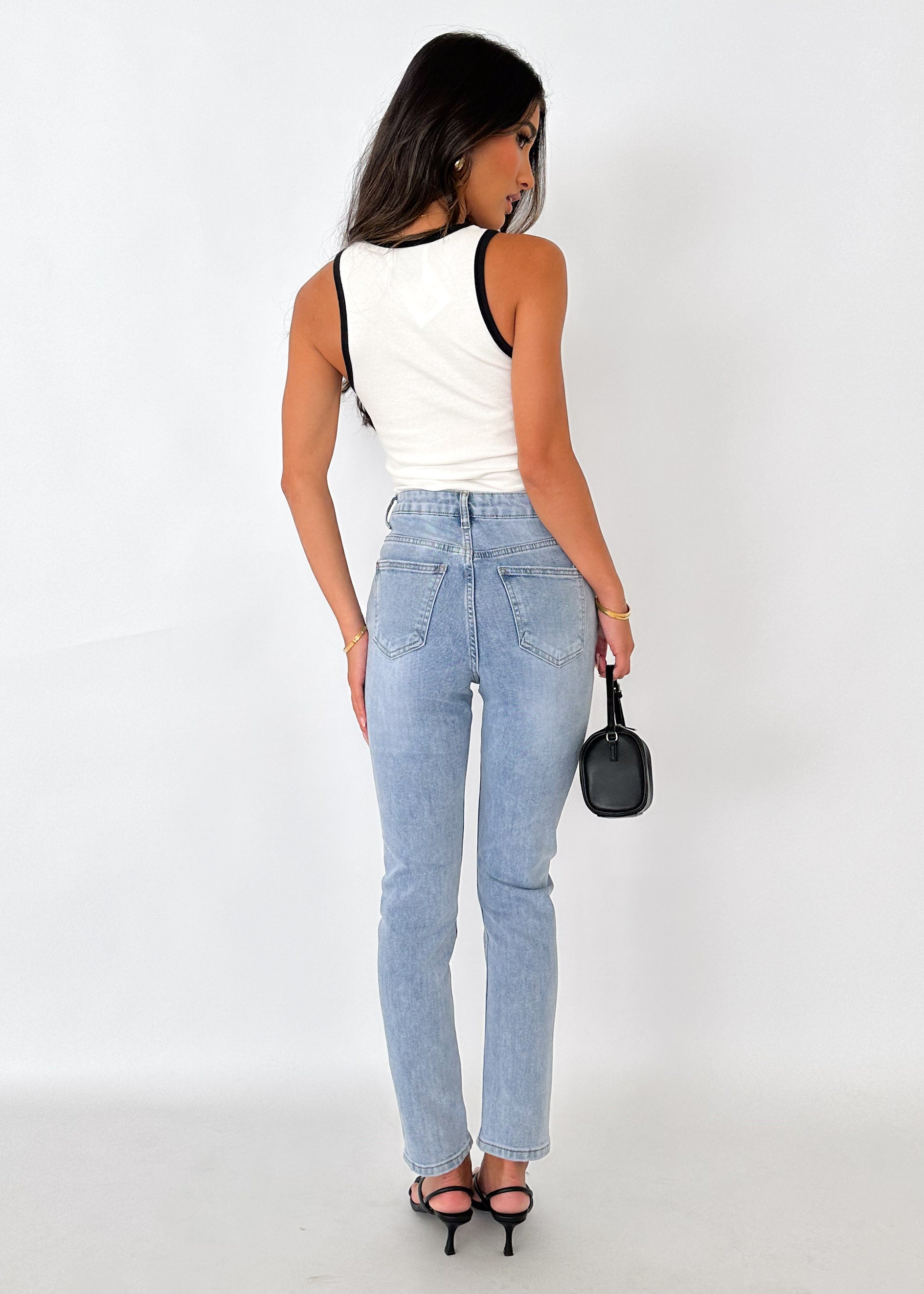 Harrie High Rise Stretch Jeans - Light Wash