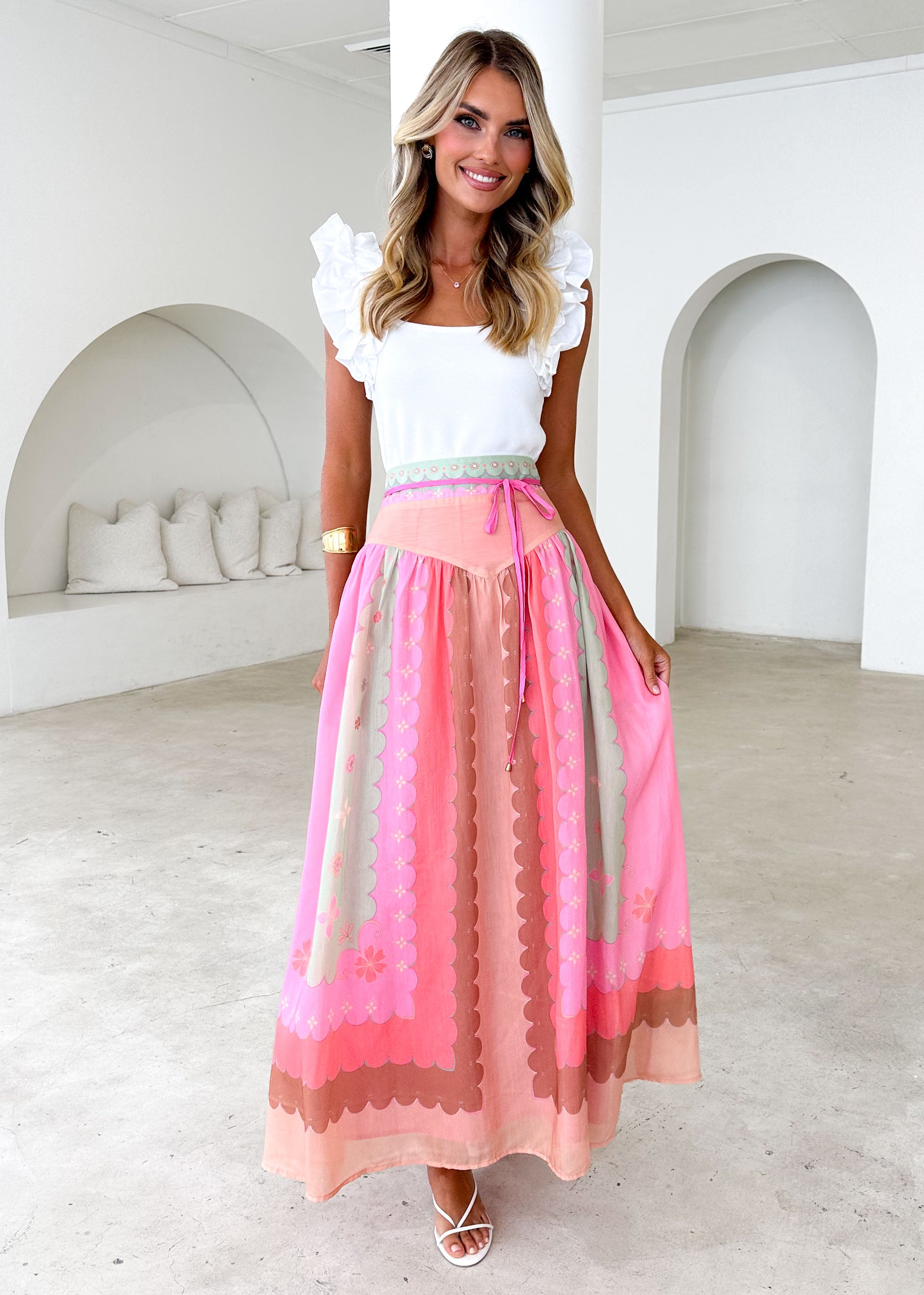 Collective Swimwear - Amity Maxi Skirt - Melon Floral featured image