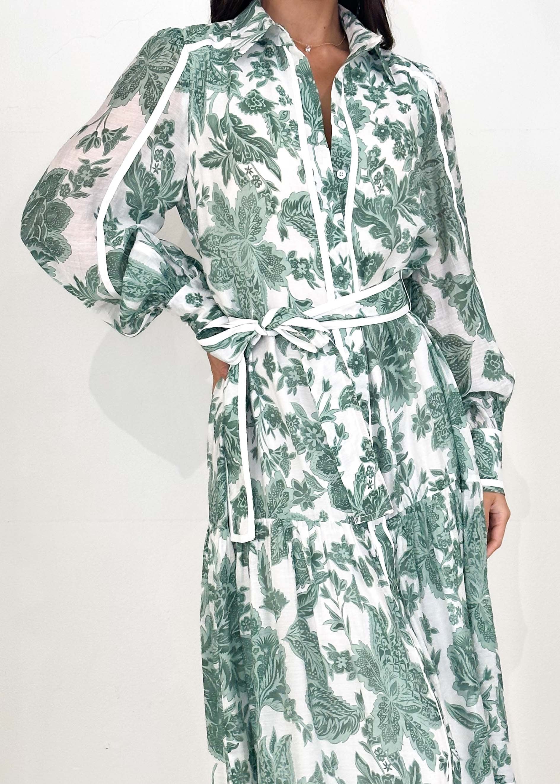 Velari Maxi Dress - Mint Oriental