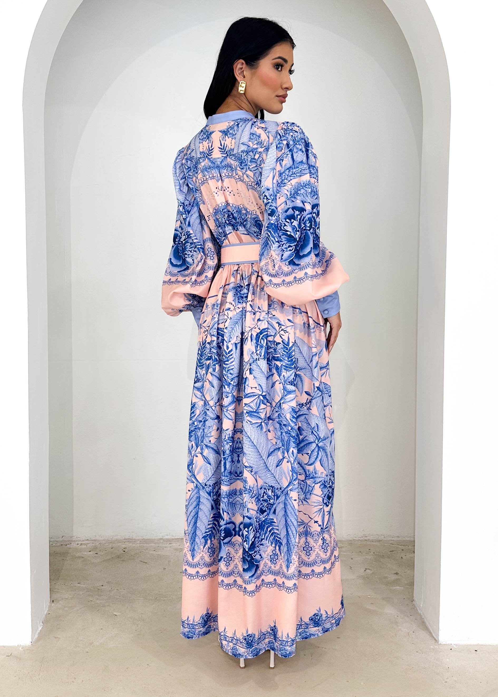 Solada Maxi Dress - Blue Floral
