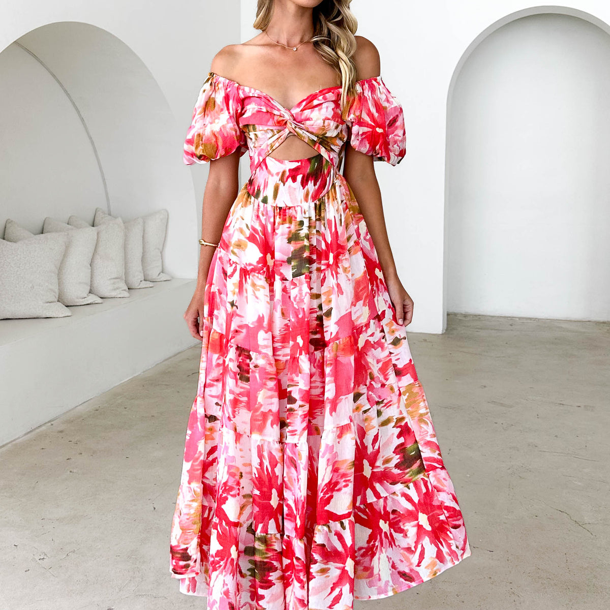 pink flamenco dress Clavellina Rosa Flamenco Dress with White Polka Dots