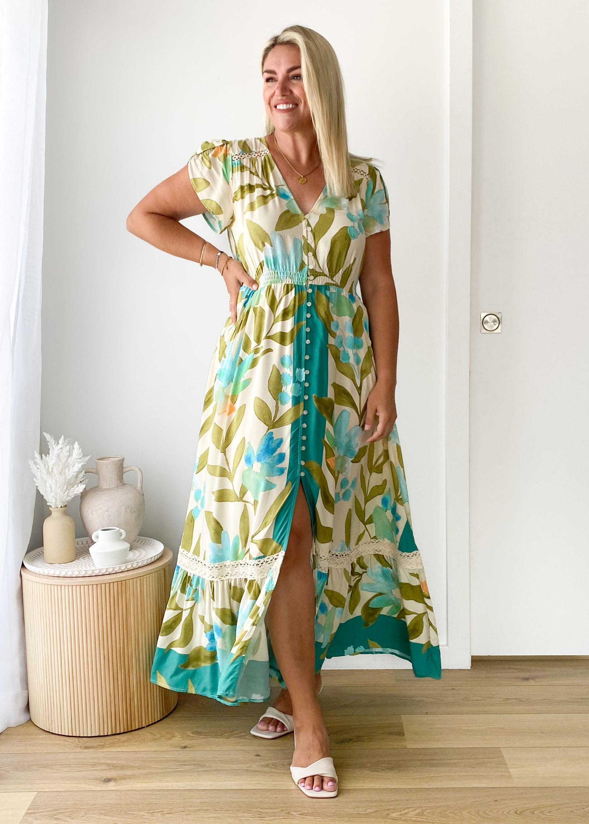 Collective Swimwear - Carmen Maxi Dress - Himalayan Poppy sixth image