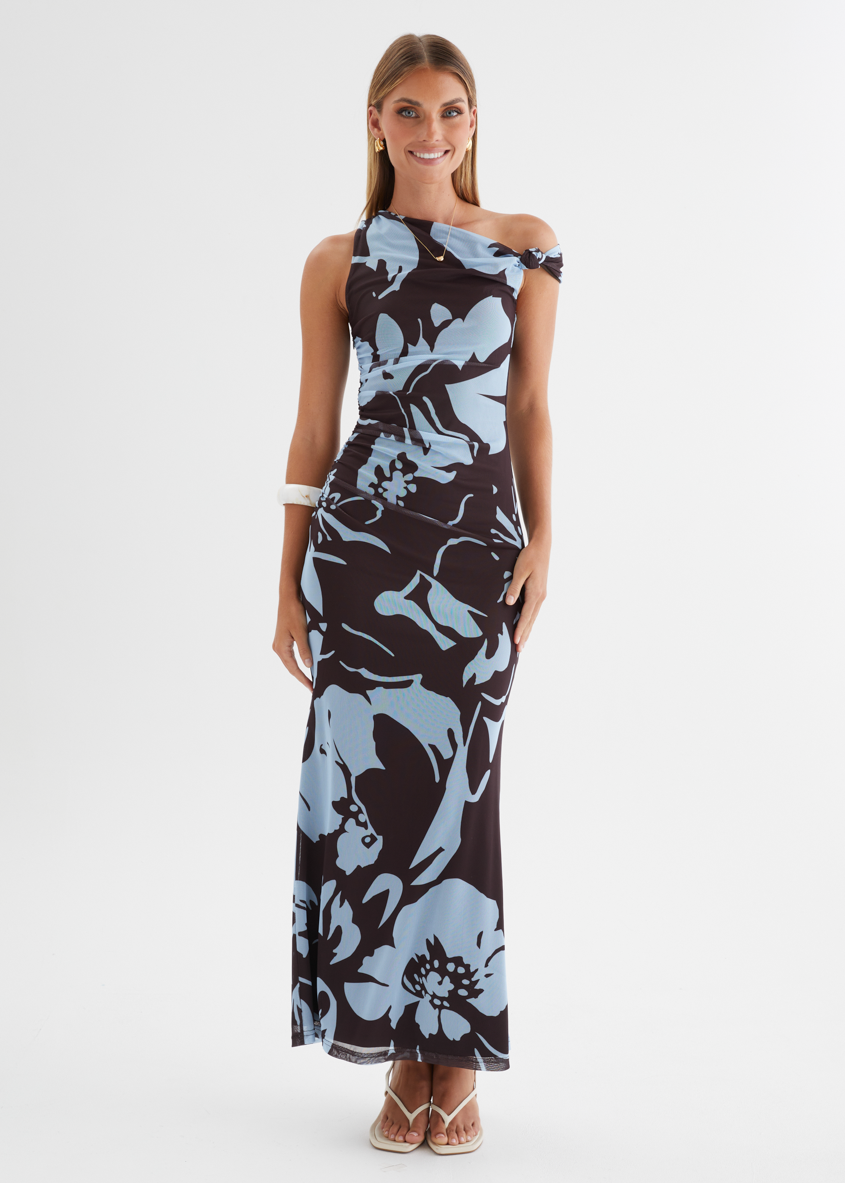 arlo maxi dress Arlo Drop Shoulder Mesh Maxi Dress