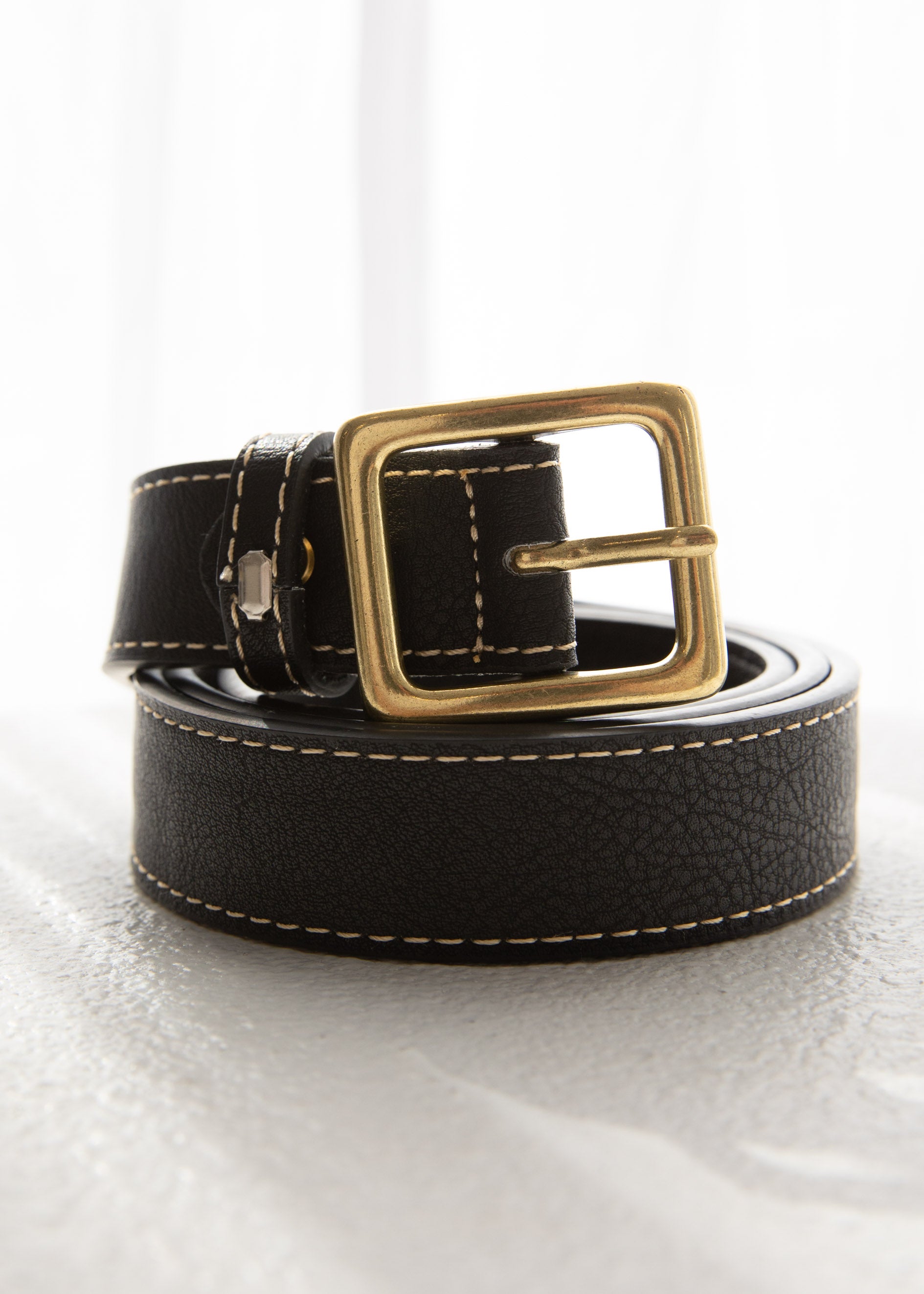 Aviana Leather Belt - Black