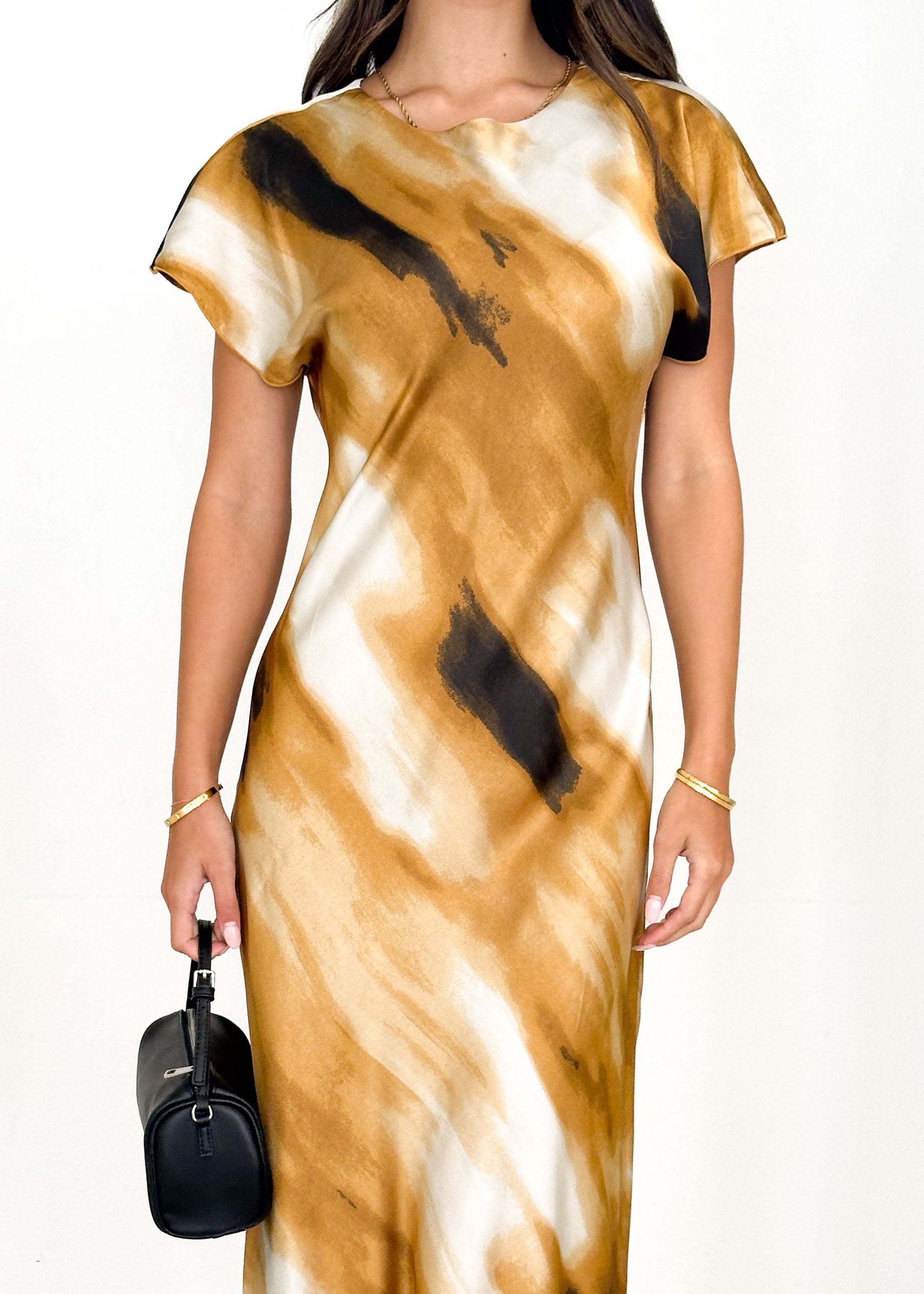 Shellen Maxi Dress - Camel Tie Dye