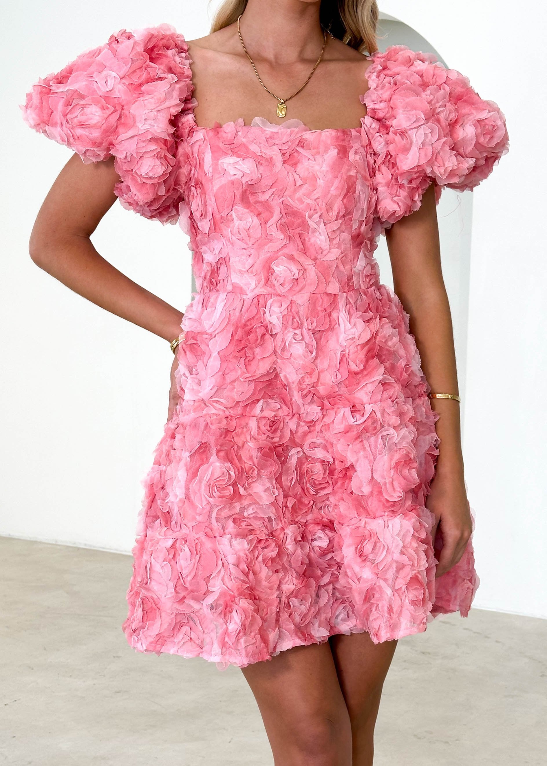 Bayser Dress - Pink Flowers