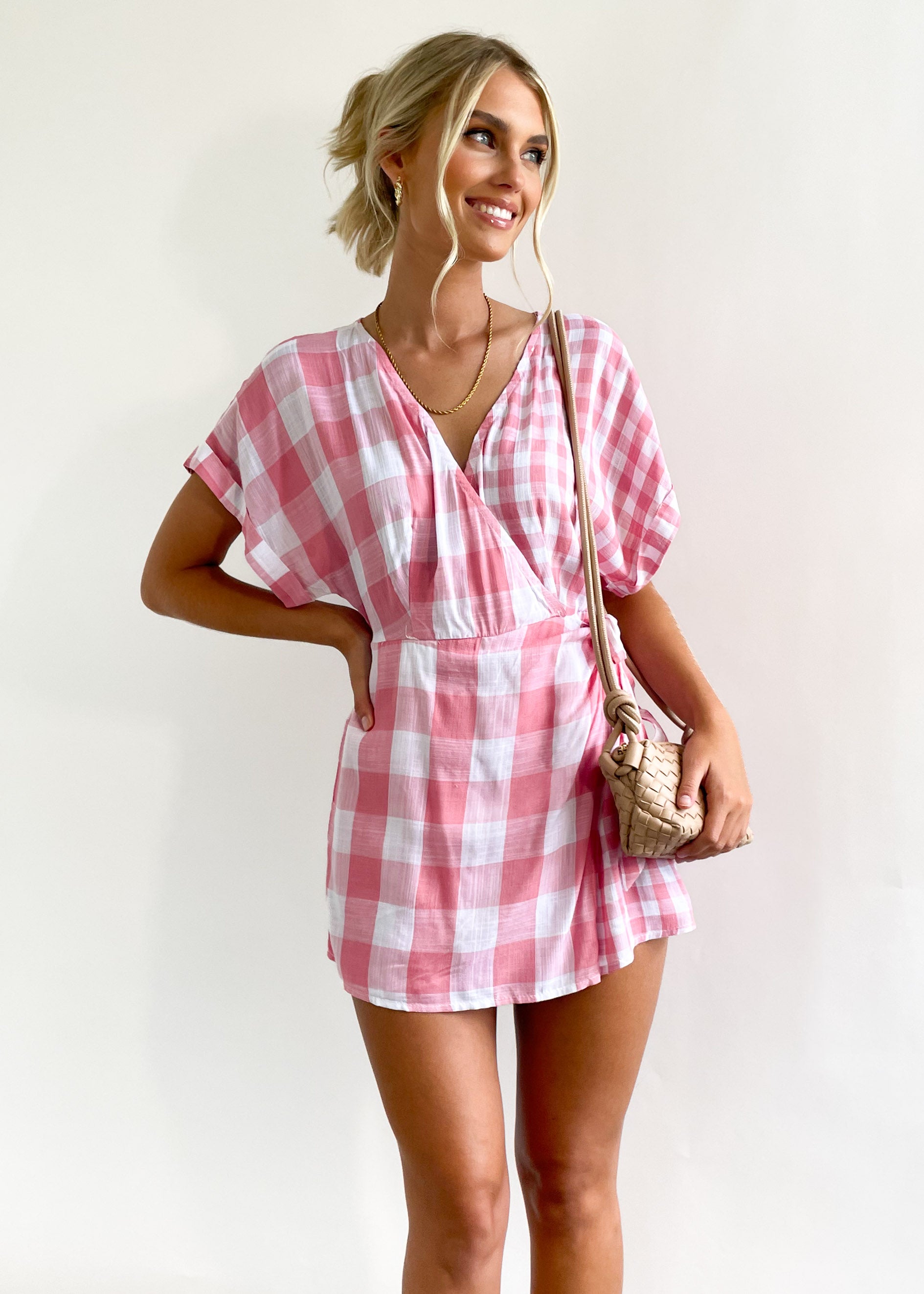 Luci Playsuit - Pink Gingham