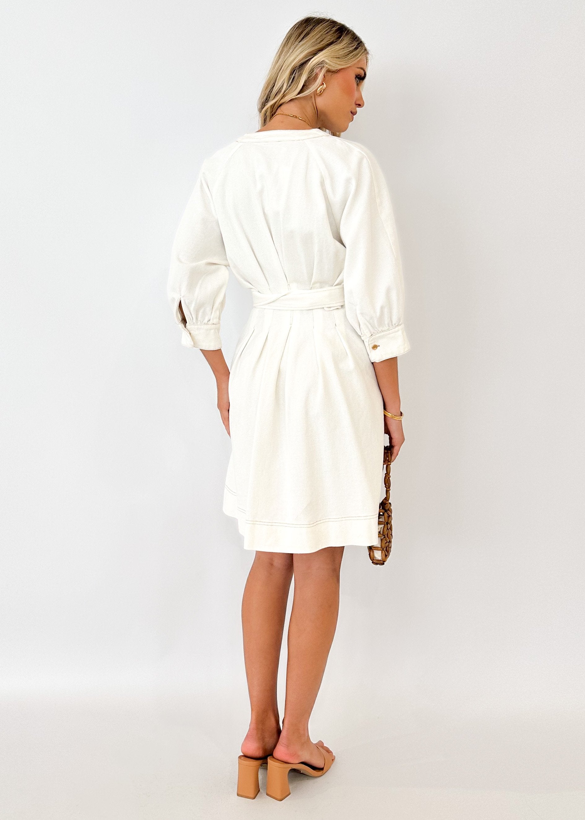 Rian Denim Dress - Off White