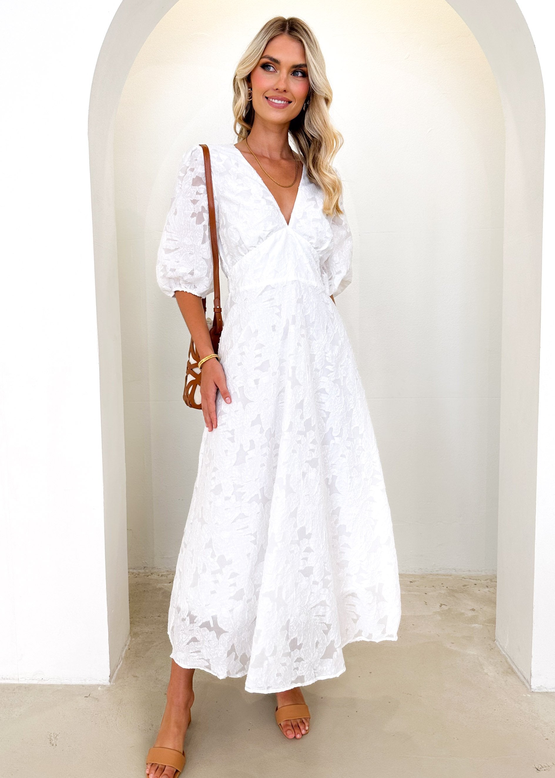 Laylim Midi Dress - Off White