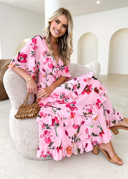 Capri Floorlength Dress Hot Pink