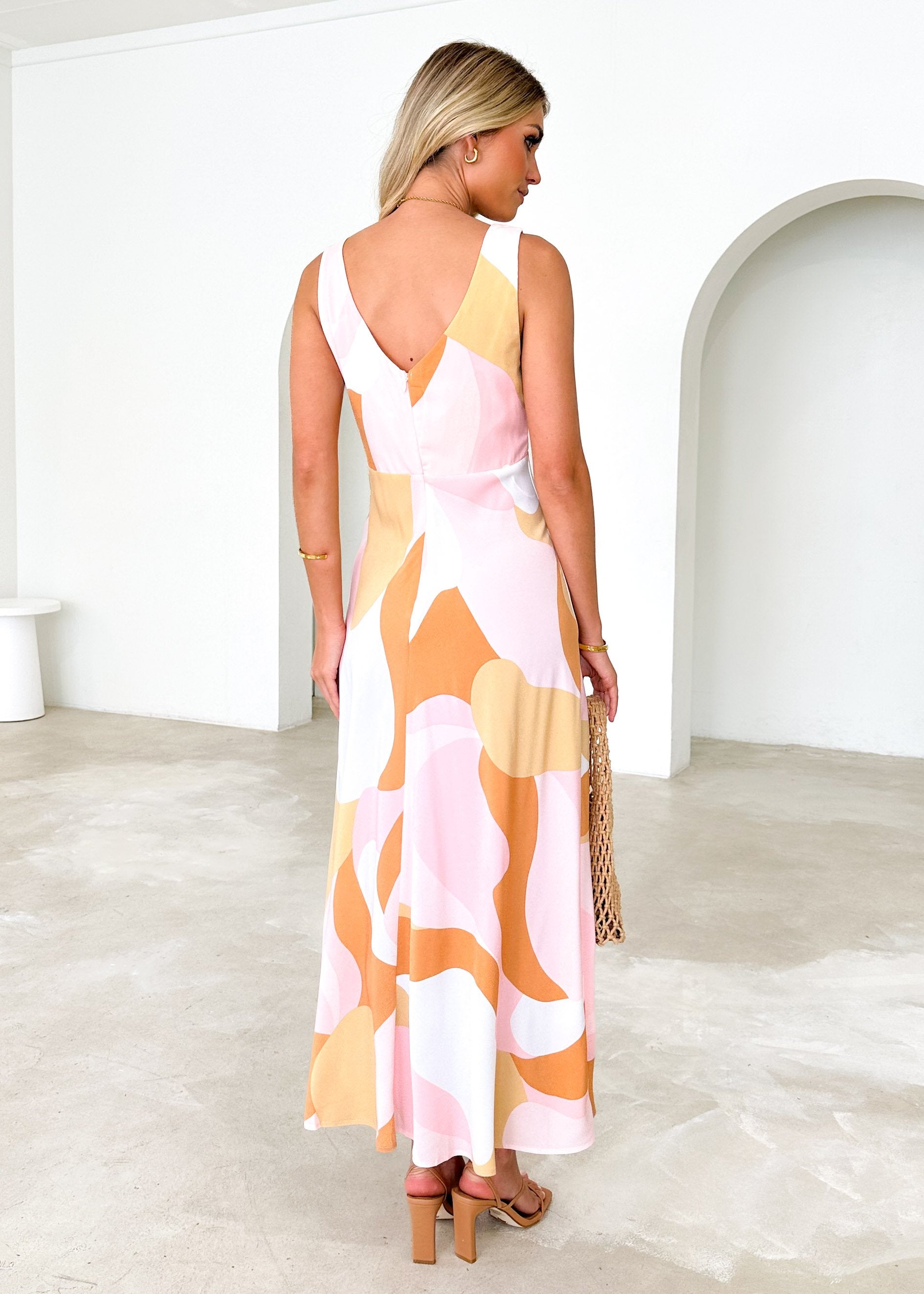 Azora Maxi Dress - Blush Swirl
