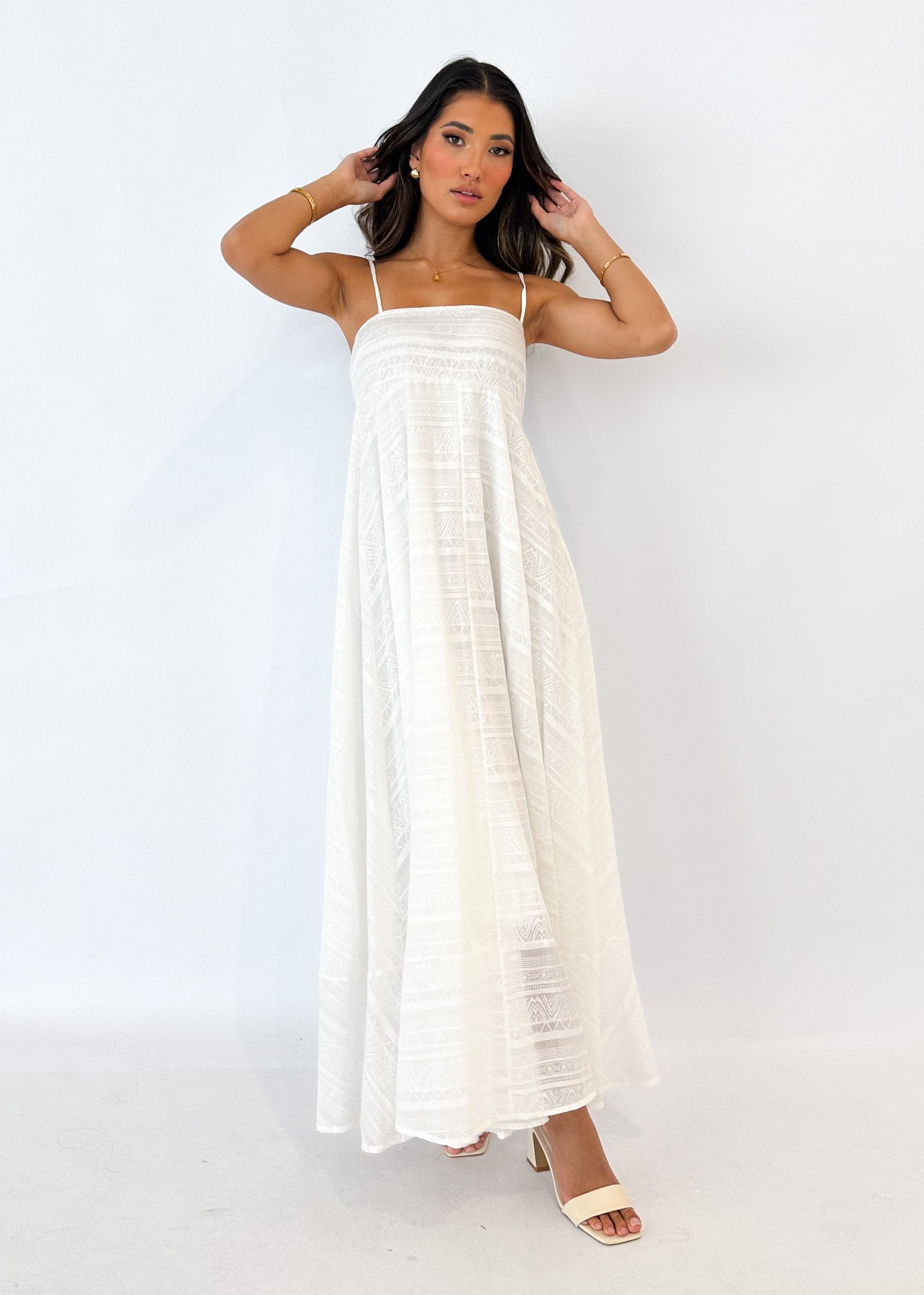 Ceena Midi Dress - Off White