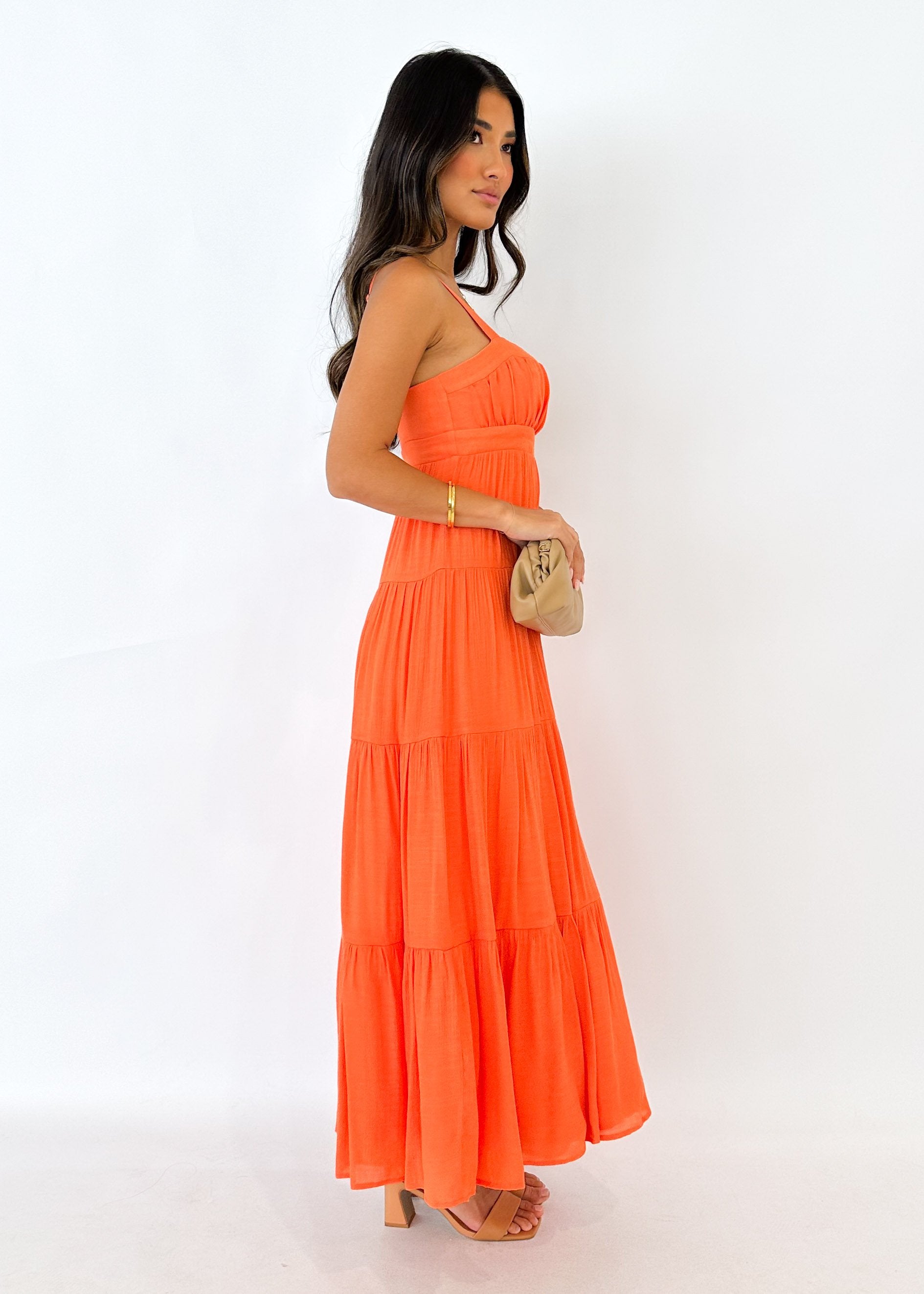 Tailah Maxi Dress - Tangerine
