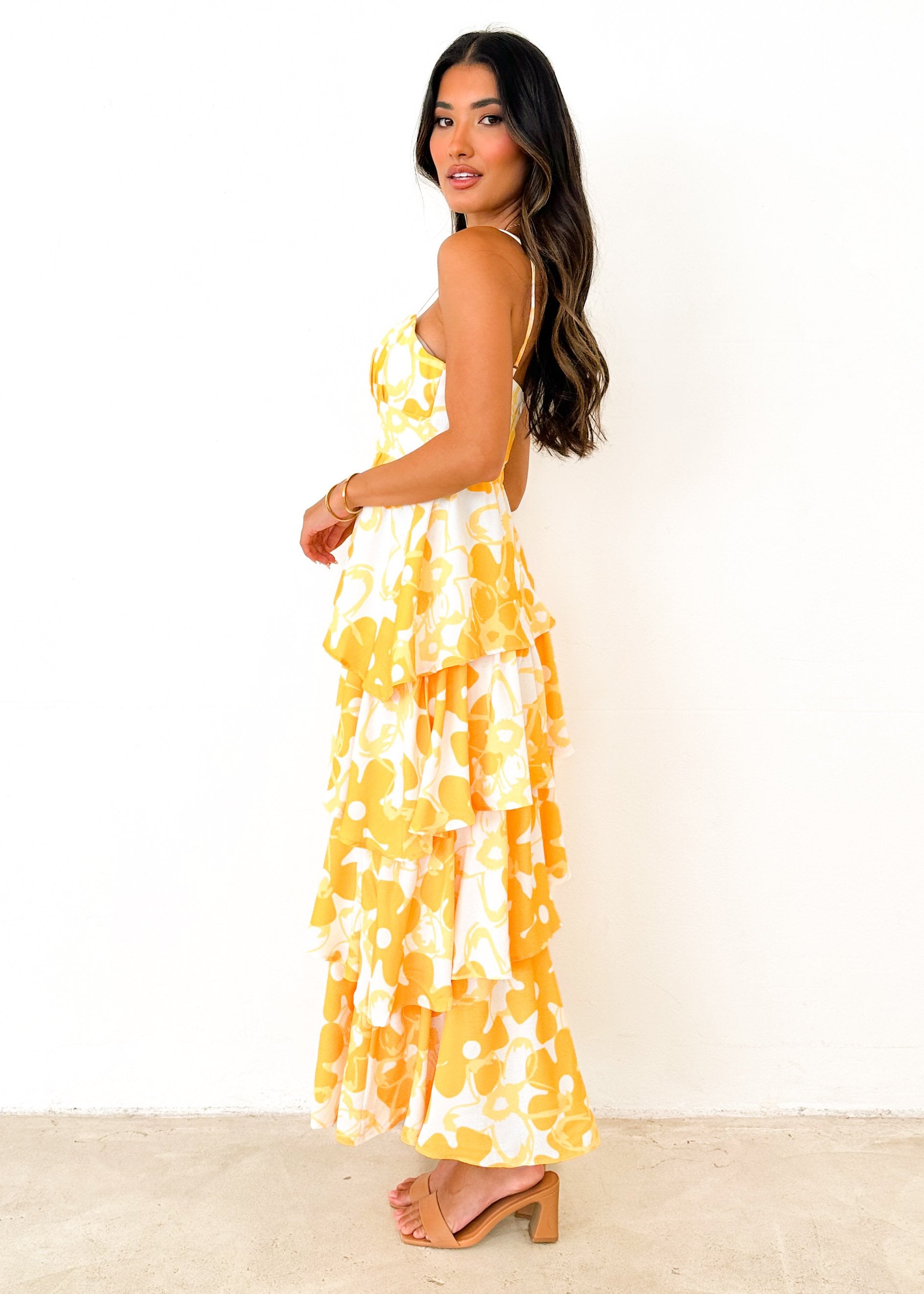 Andie Maxi Dress - Yellow Floral