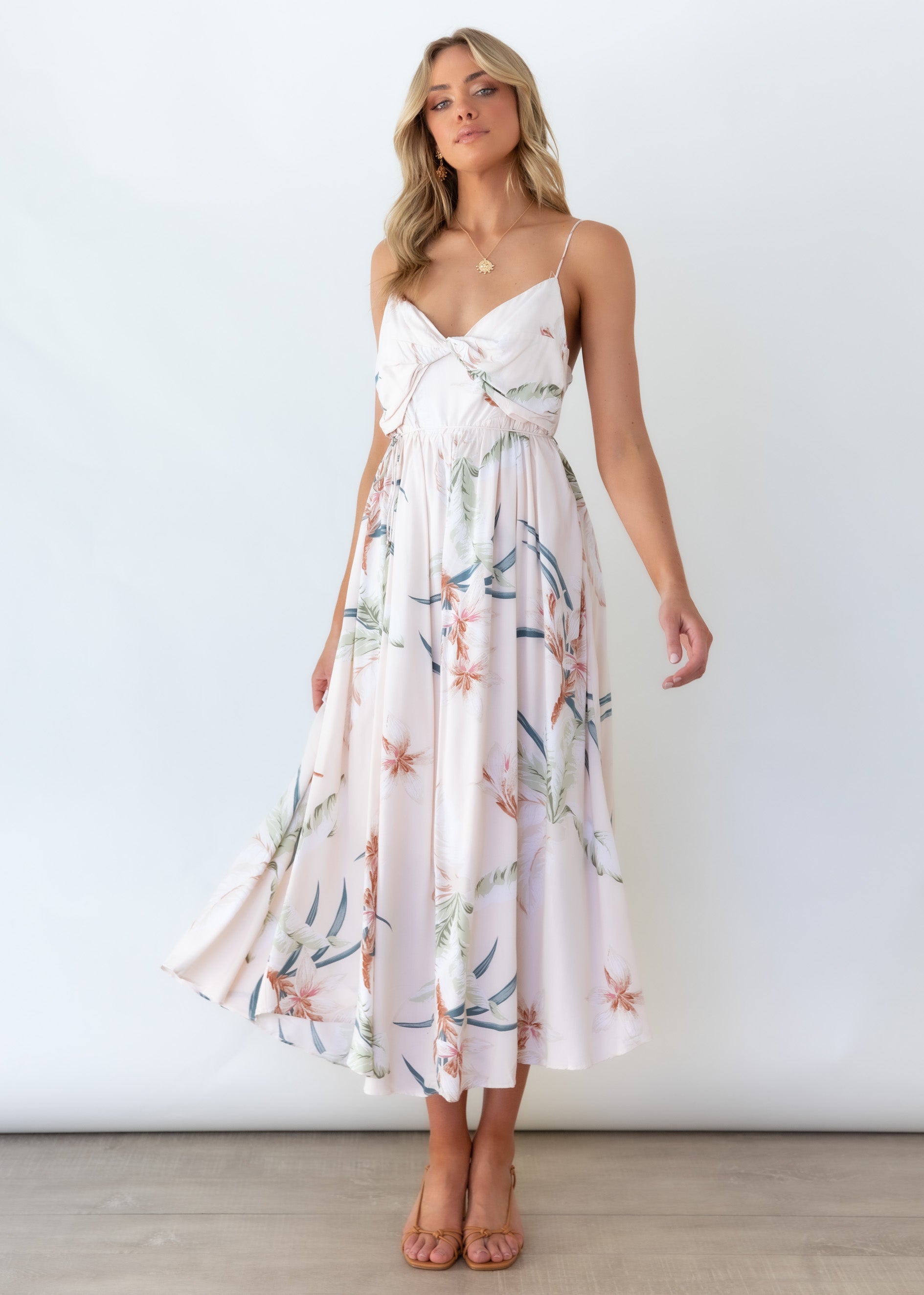 Williams Midi Dress - Beige Floral