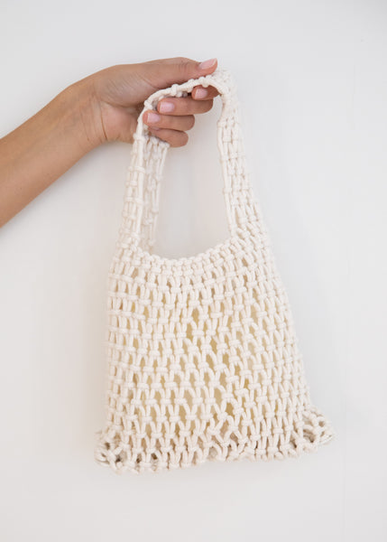 Izzey Crochet Mini Bag - Black