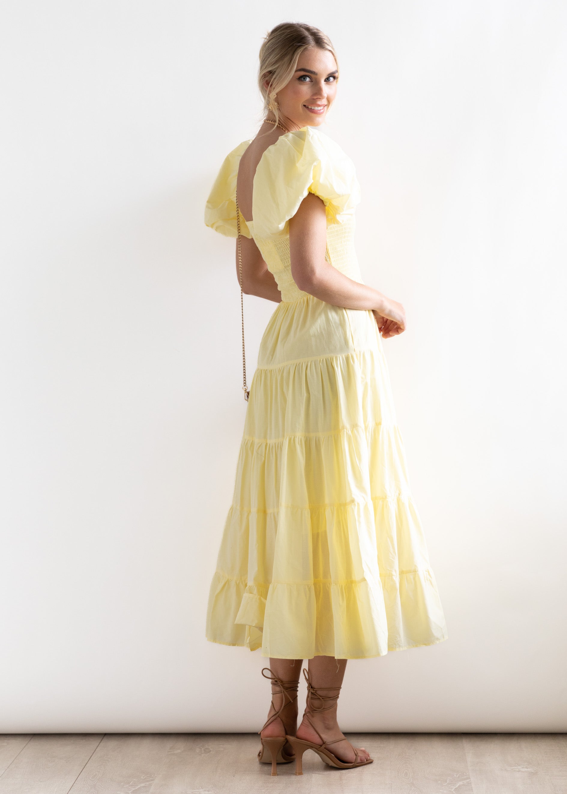 Darlah Midi Dress - Lemon