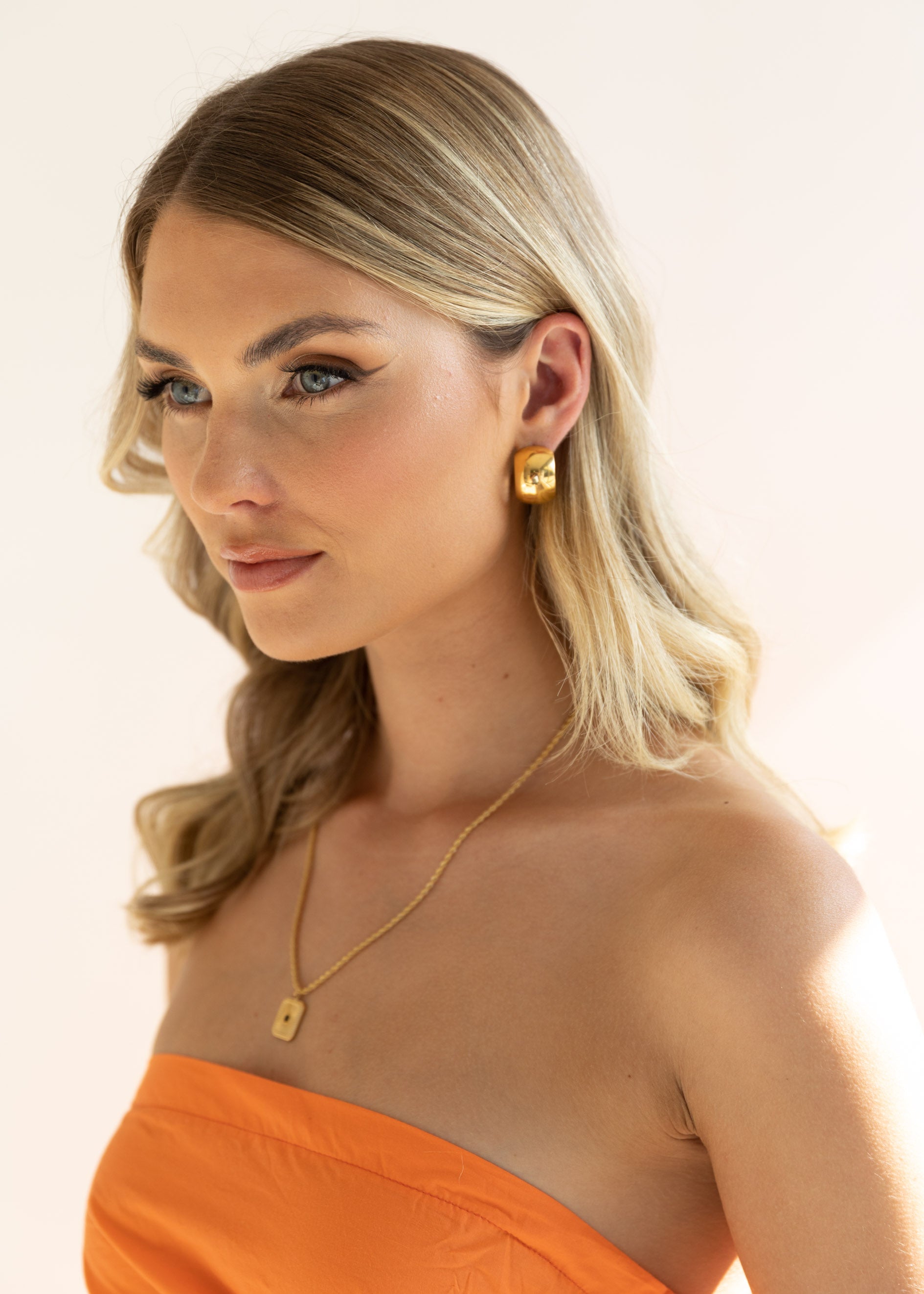 Alto Gold Plated Earrings - Gold