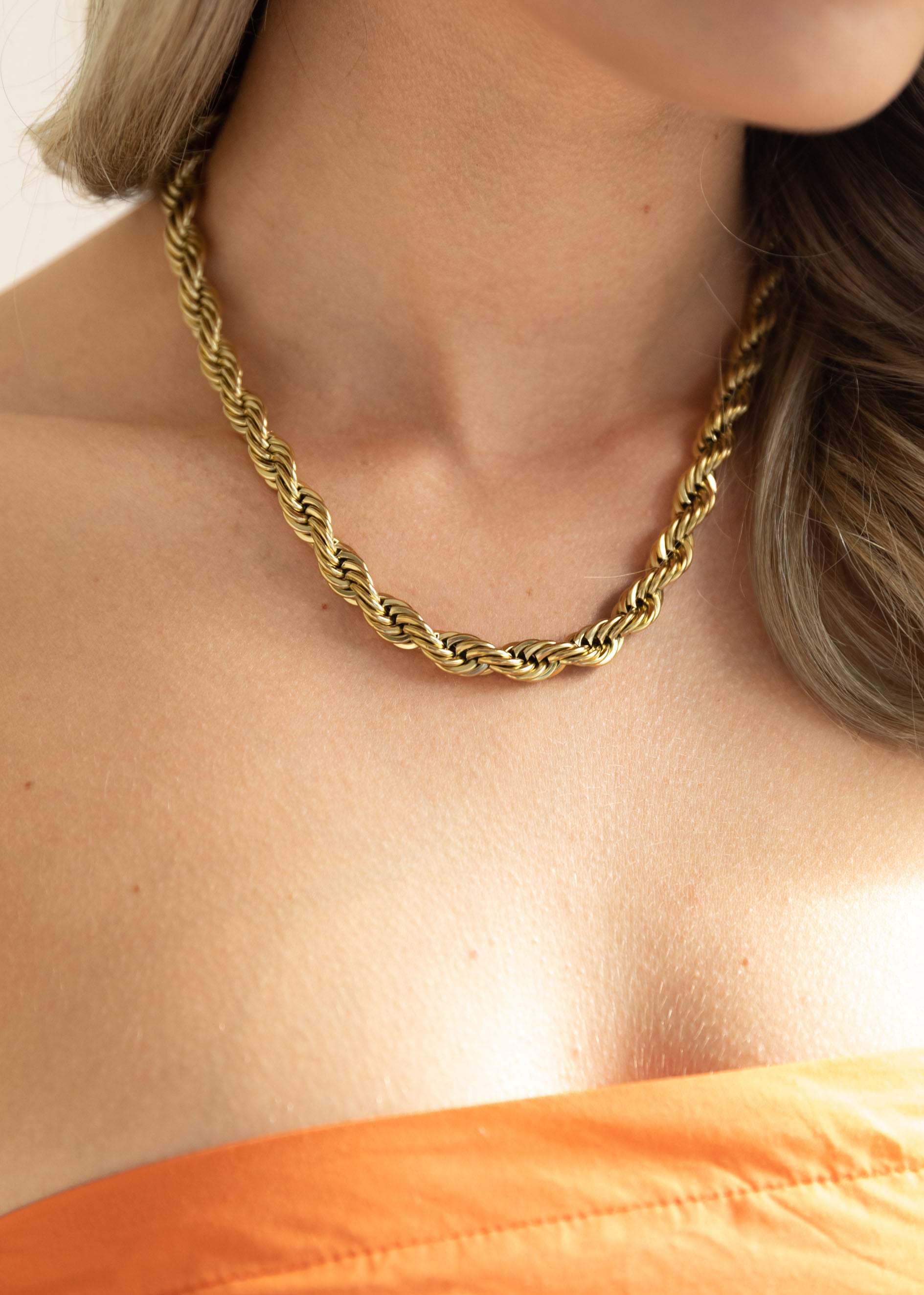Jade Gold Plated Necklace - Gold