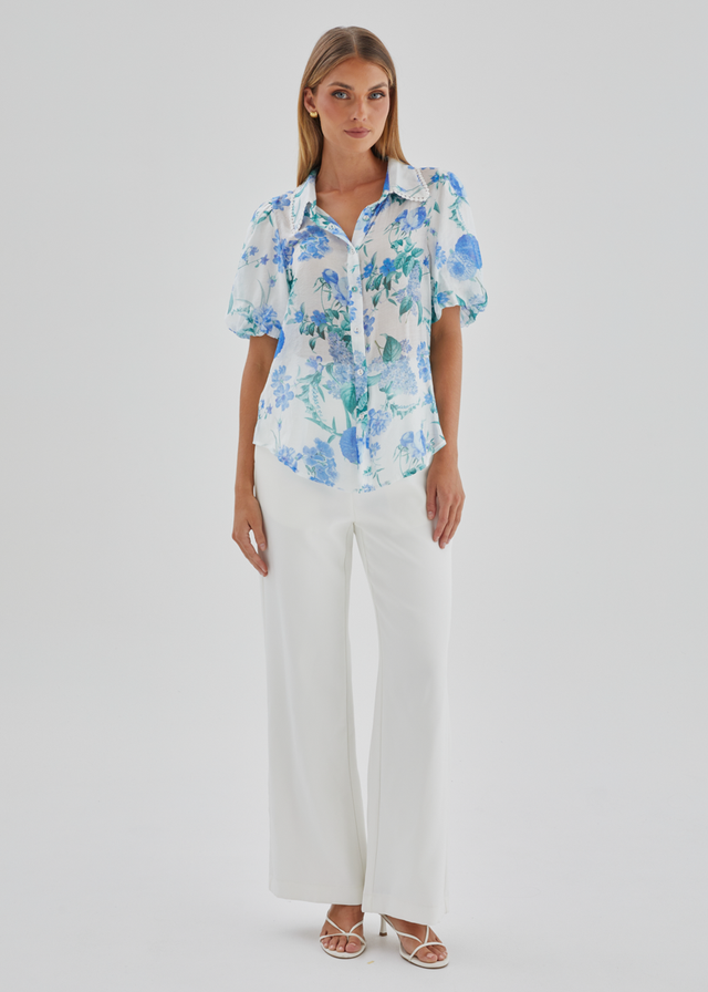 Aldiana Blouse - Blue Garden
