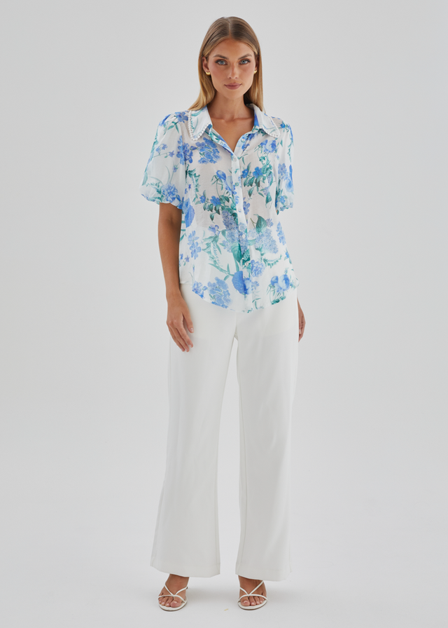 Aldiana Blouse - Blue Garden