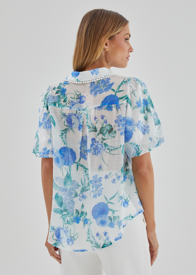 Aldiana Blouse - Blue Garden