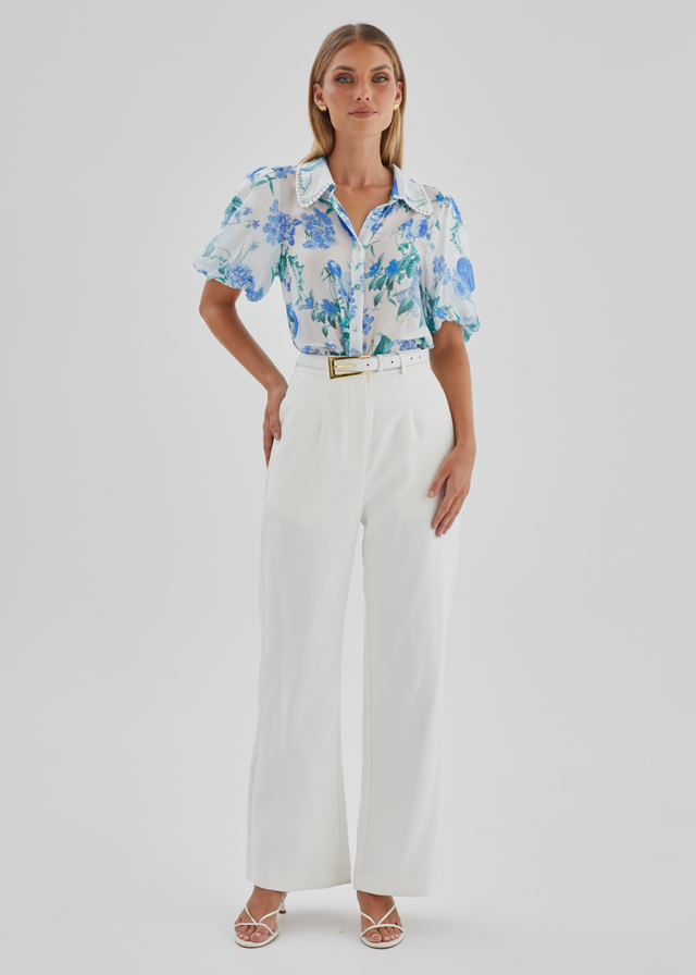 Aldiana Blouse - Blue Garden