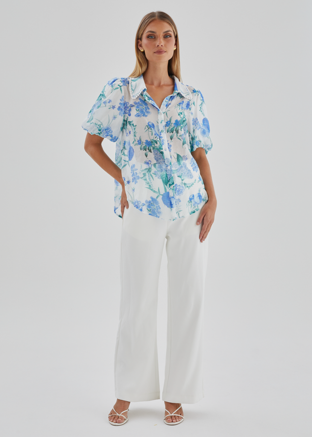 Aldiana Blouse - Blue Garden