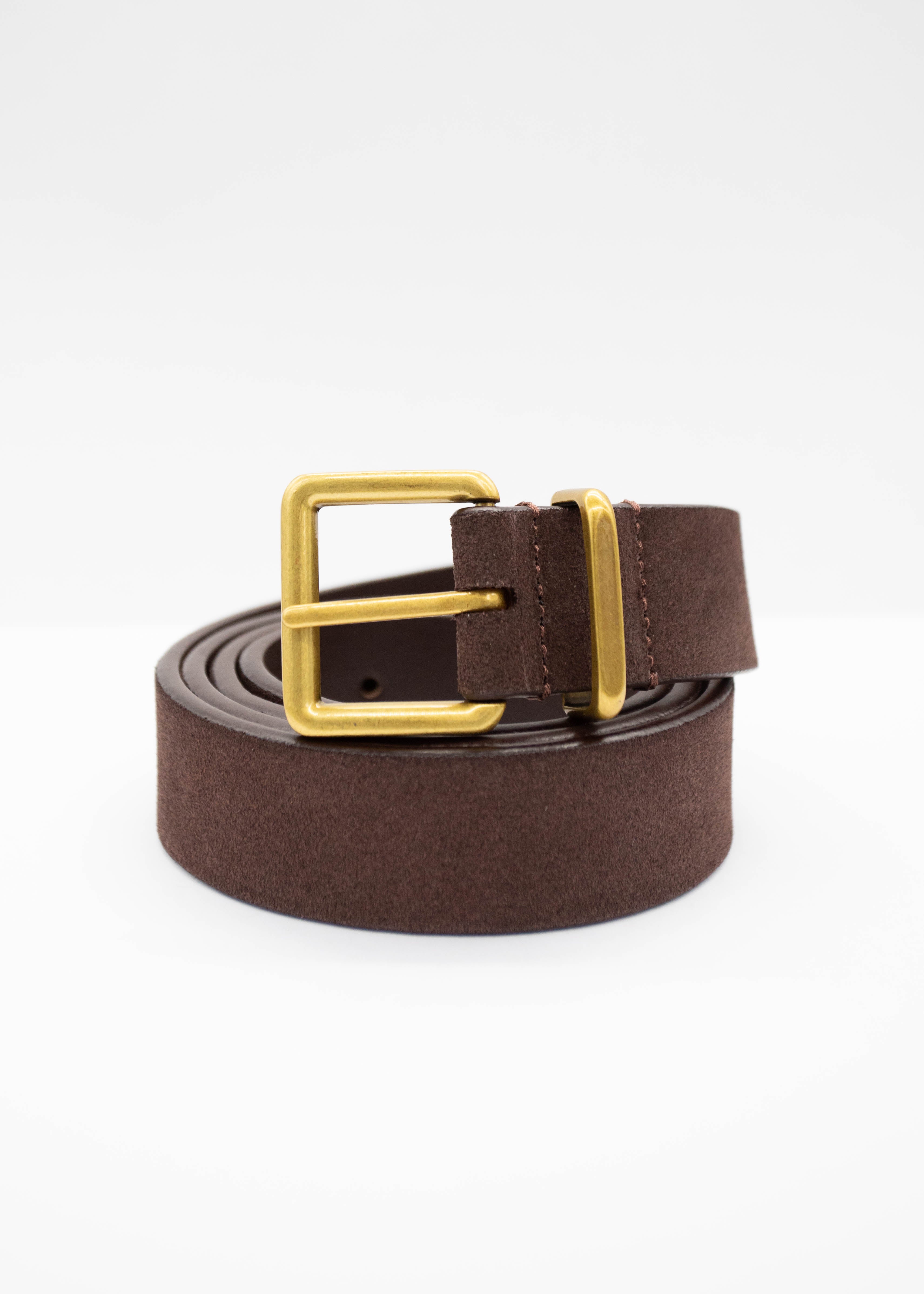 Taryn Suede Belt - Chocolate