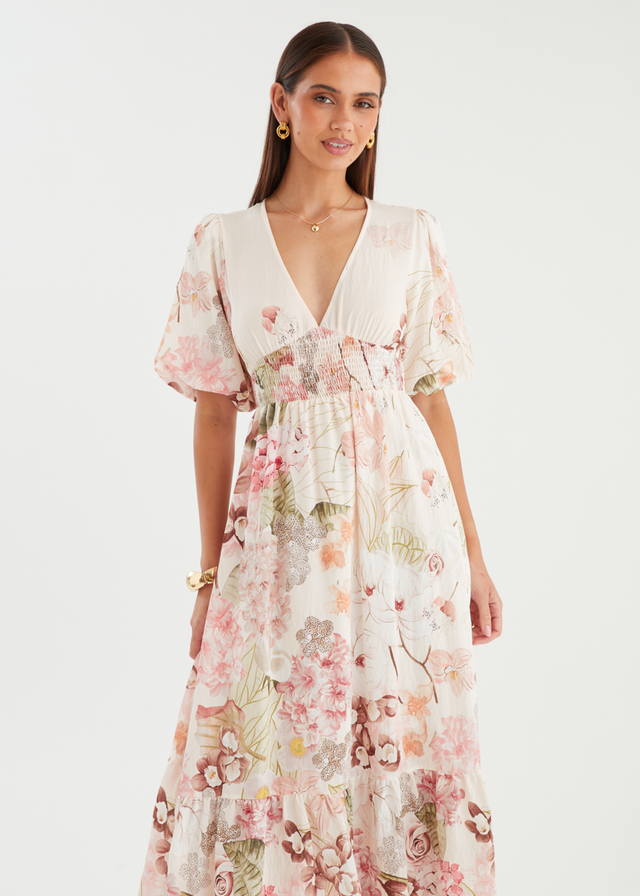 Nialla Maxi Dress - Botanical Blush