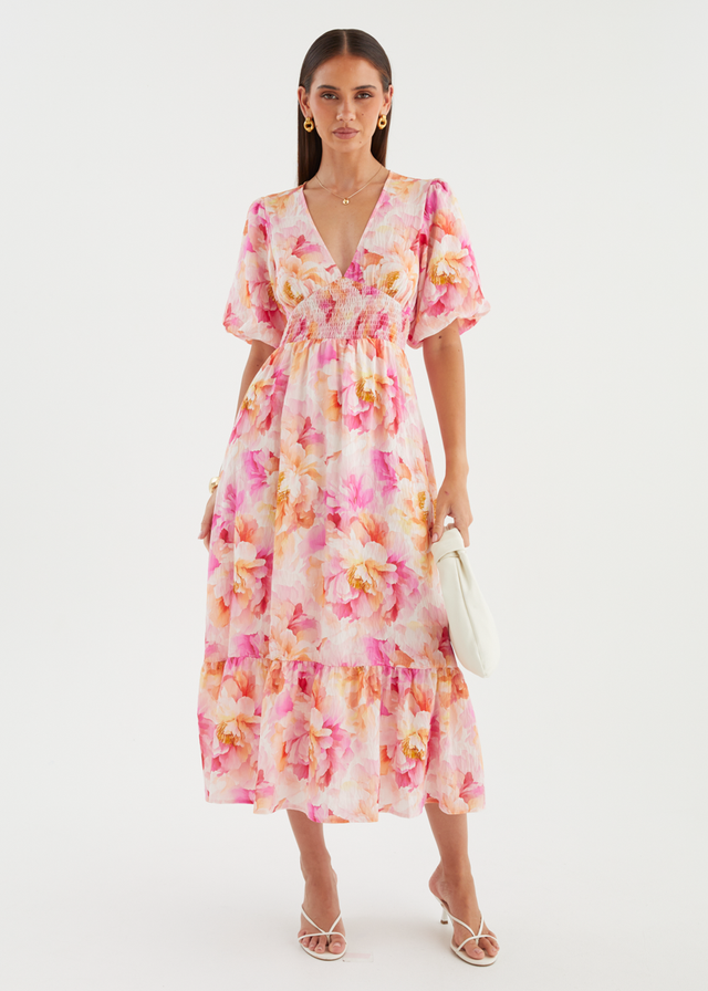 Nialla Maxi Dress - Pink Petal