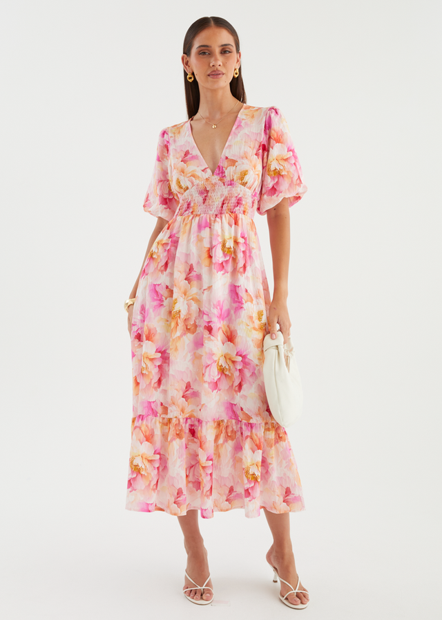Nialla Maxi Dress - Pink Petal