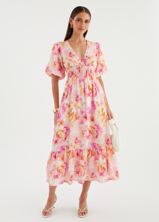 Nialla Maxi Dress - Pink Petal