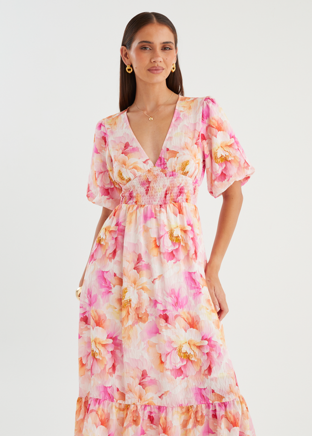 Nialla Maxi Dress - Pink Petal