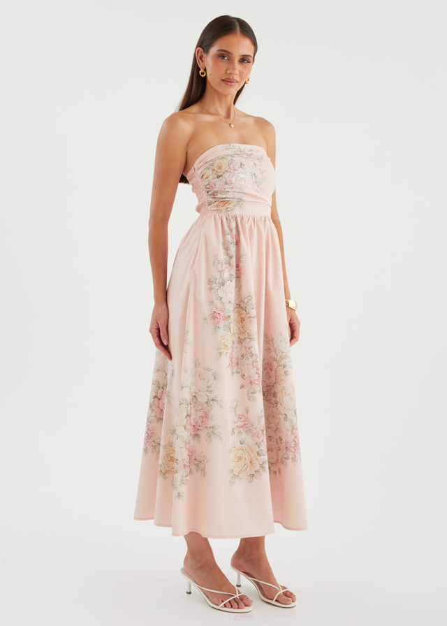 Mauley Strapless Maxi Dress - Blush Bouquet