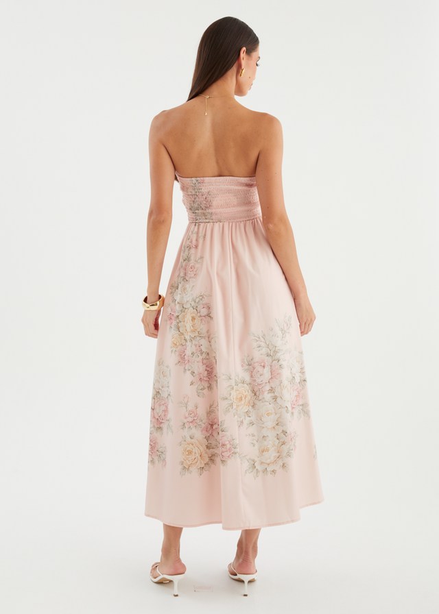 Mauley Strapless Maxi Dress - Blush Bouquet