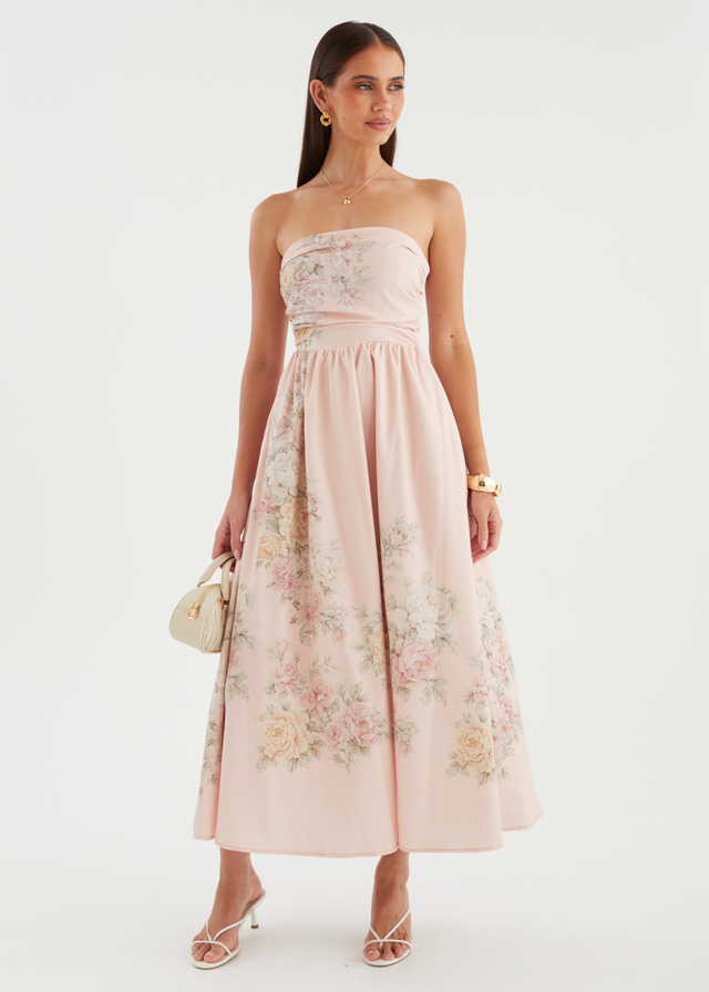 Mauley Strapless Maxi Dress - Blush Bouquet
