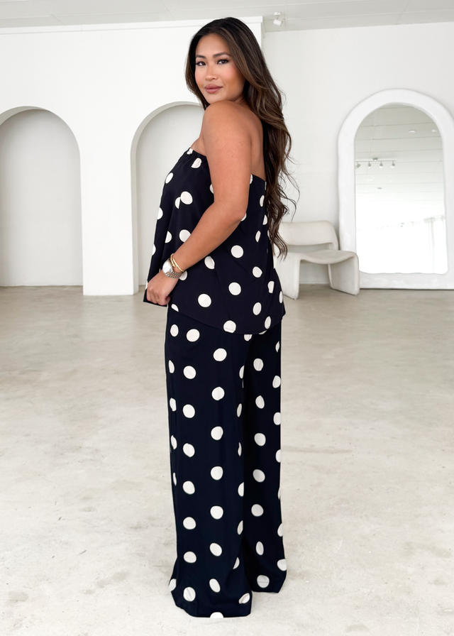Artie Pants - Black Polka Dot