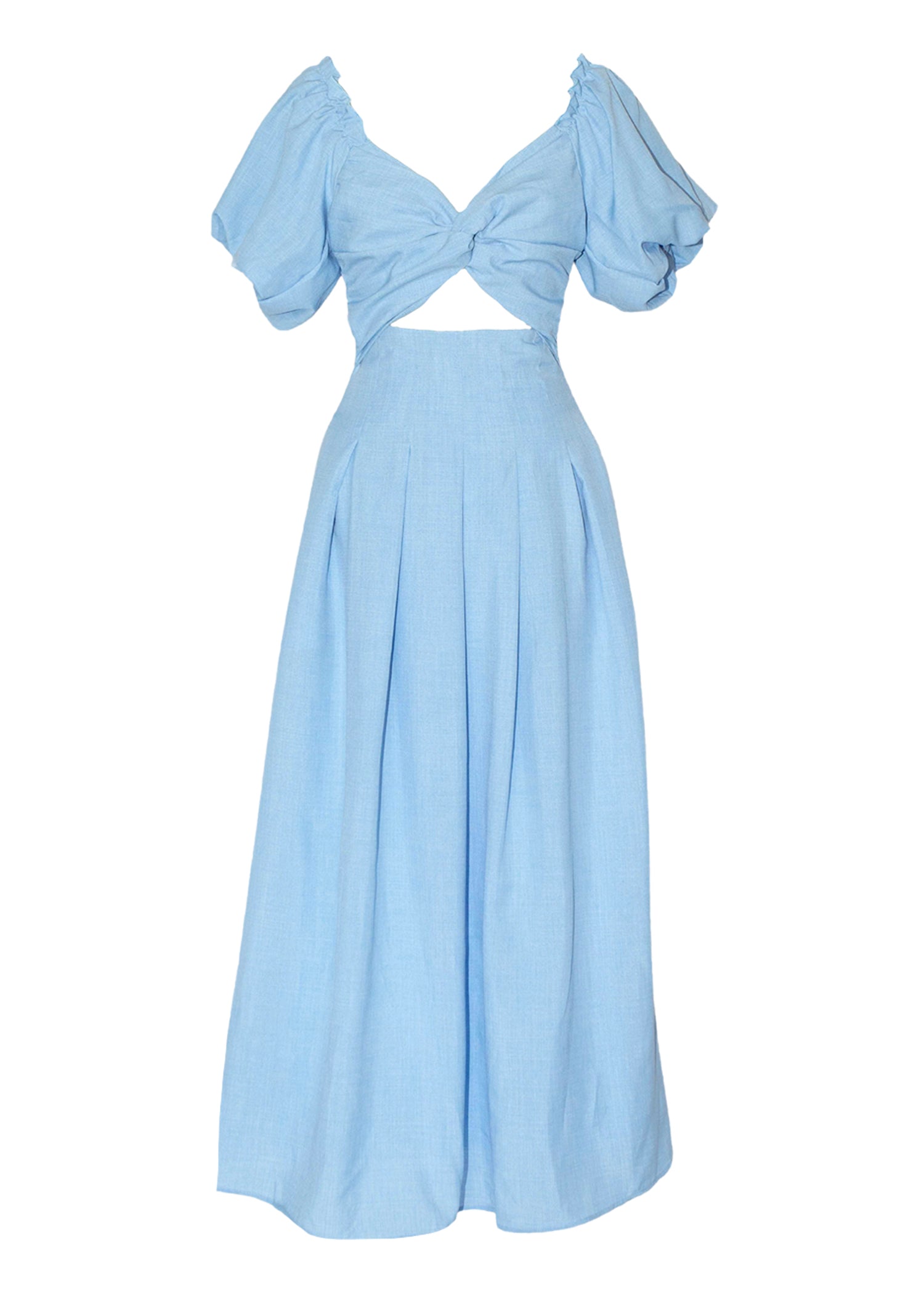 Larttie Off Shoulder Midi Dress - Powder Blue