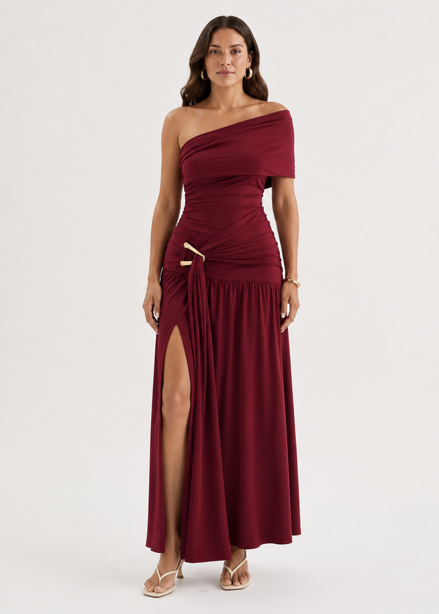 Charlotte Off Shoulder Maxi Dress - Shiraz