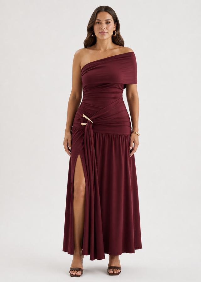 Charlotte Off Shoulder Maxi Dress - Shiraz