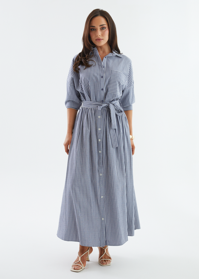 Morgan Maxi Skirt - Navy Stripe