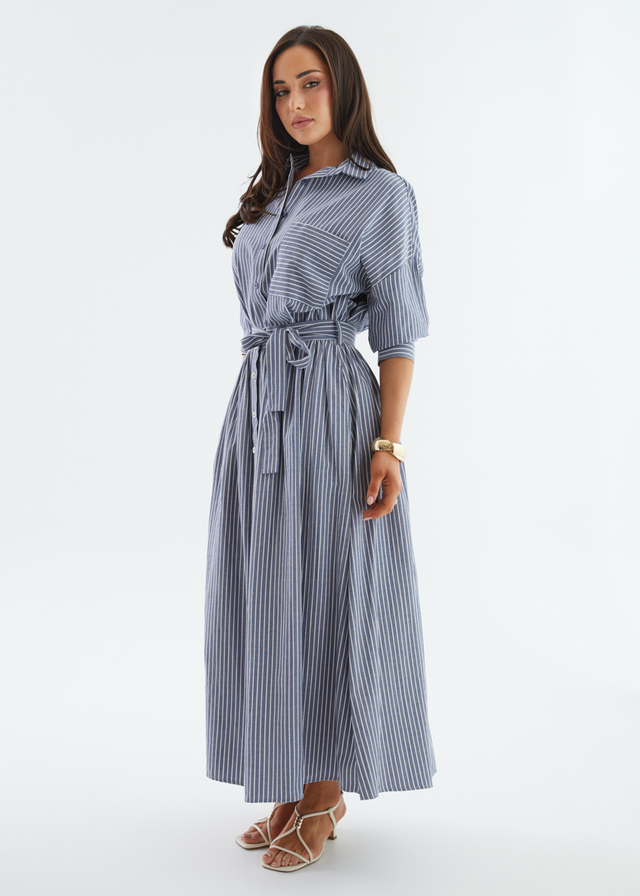 Morgan Maxi Skirt - Navy Stripe