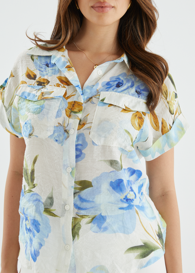 Catana Shirt - Blue Floral