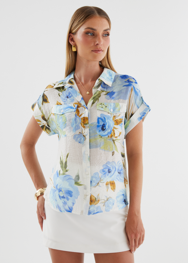 Catana Shirt - Blue Floral
